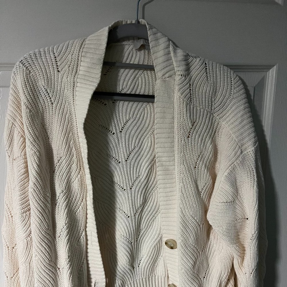 Loft Women's Cream Cardigan